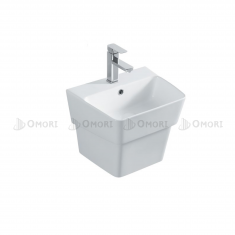 Chậu lavabo treo tường liền chân vuông KB-2802TTQ