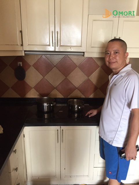 [Dự án số 7]Anh Thu Lạc Long Quân Tây Hồ - Thiết kế nội thất nhà bếp ấm cúng, gần gũi và tiện ích