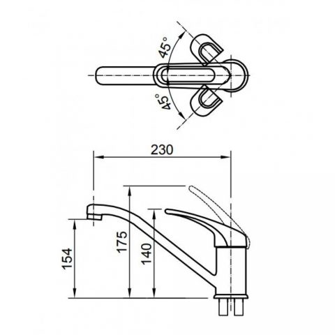 VÒI BẾP NÓNG LẠNH INAX SFV-212S, omori.vn