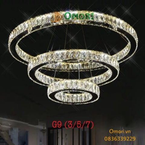 Đèn thả 3 vòng pha lê CT-G9