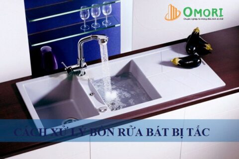 cách xử lý bồn rửa bát bị tắc