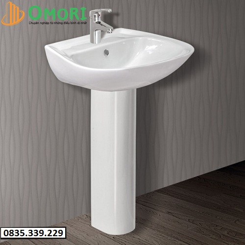 Chậu lavabo treo tường chân dài KB-C011