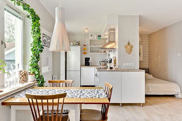 nhà bếp và phòng ngủ