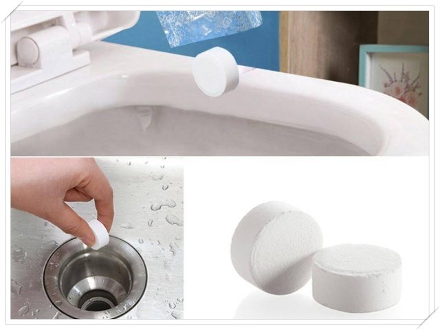 Dùng viên thông chậu rửa bát 