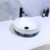 Lavabo tròn hoạ tiết cỏ xanh JM203